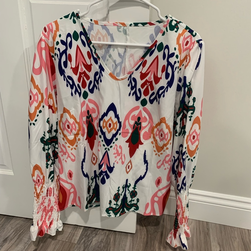 festive Long Sleeve Blouse